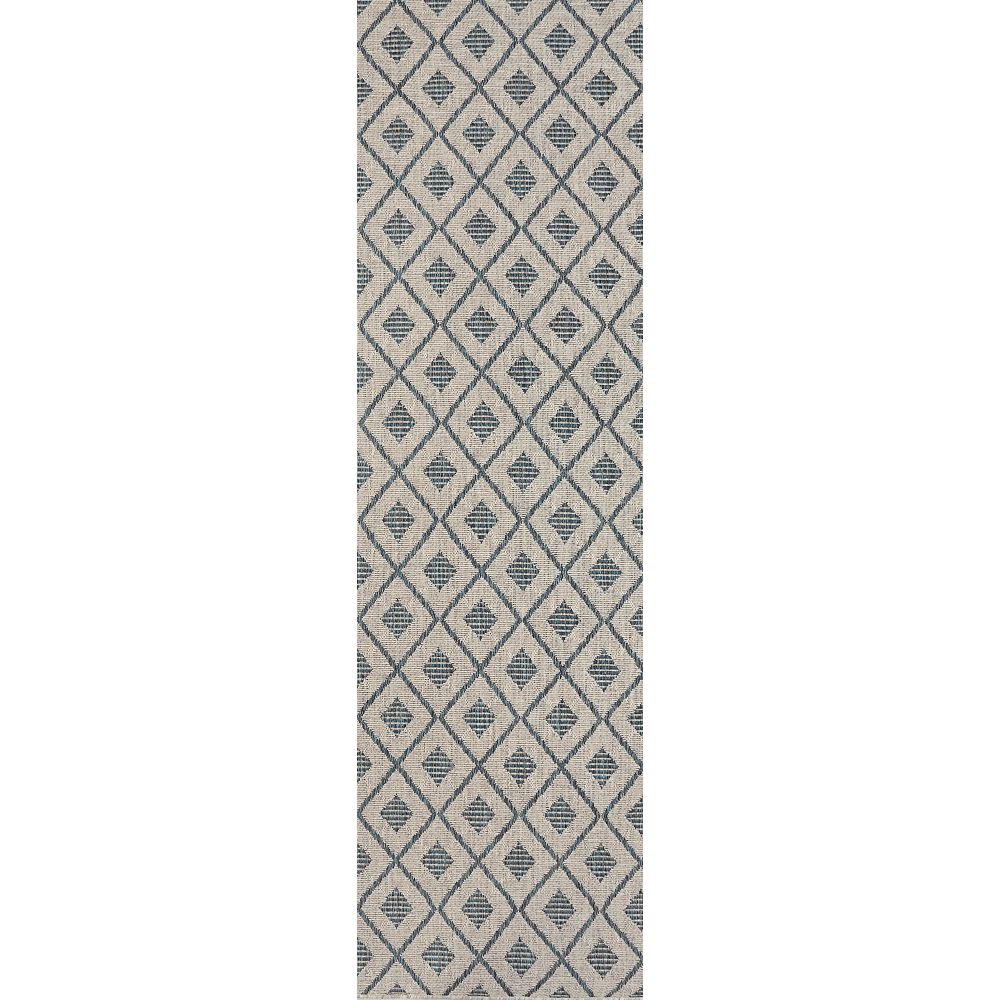 Dynamic Rugs 4232-950 Melissa 2.2 Ft. X 7.3 Ft. Finished Runner Rug in Grey/Blue